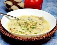Овсяный суп с плавленым сыром, грибами вешенками - пошаговый фоторецепт