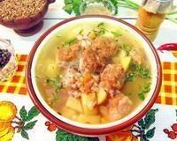 Суп гречневый с жареными фрикадельками - рецепт с фото 
