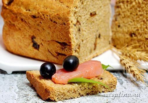 Хлеб пшенично-ржаной с грибами (в духовке, на сыворотке) - рецепт с фото