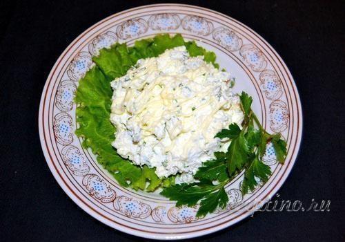 Творожная закуска с зеленью и чесноком - рецепт с фото