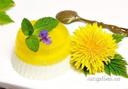 Желейный десерт из лайма, творога, одуванчиков - рецепт с фото