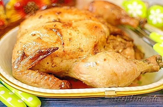 Курица в маринаде, запеченная в духовке целиком - рецепт с фото
