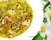 Суп (щи) со свининой, капустой, щавелем, шпинатом - рецепт с фото