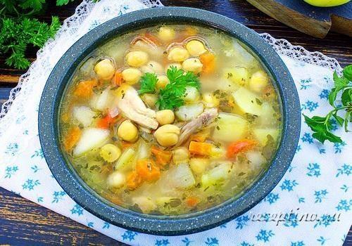 Суп из нута с курицей по-турецки - рецепт с фото