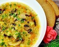 Овощной суп с красной чечевицей и грибами - рецепт с фото
