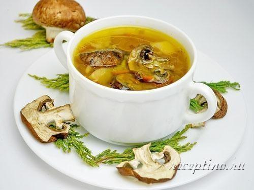 Суп грибной с сушеными шампиньонами в мультиварке - рецепт с фото