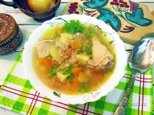 Гречневый суп с курицей - рецепт с фото