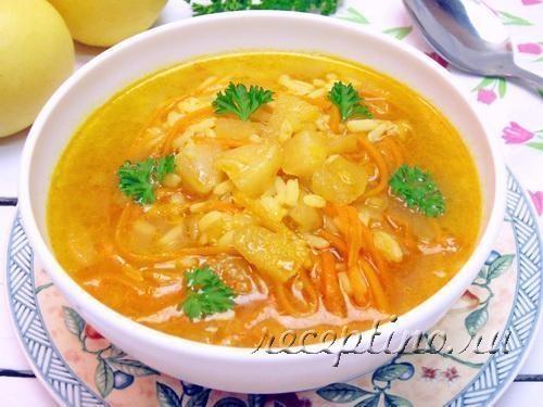 Куриный суп с рисом, яблоками, морковью по-корейски - пошаговый фоторецепт