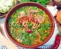 Суп харчо со сливами и грецкими орехами - рецепт с фото 