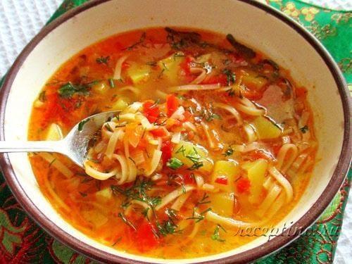 Постный суп с лапшой в мультиварке - рецепт с фото