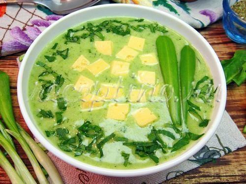 Крем-суп с черемшой и шпинатом - рецепт с фото 
