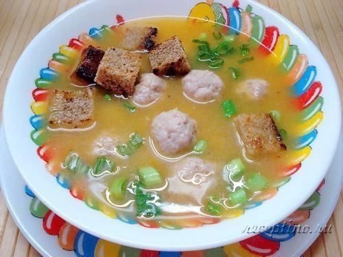 Суп-пюре с фрикадельками - рецепт приготовления
