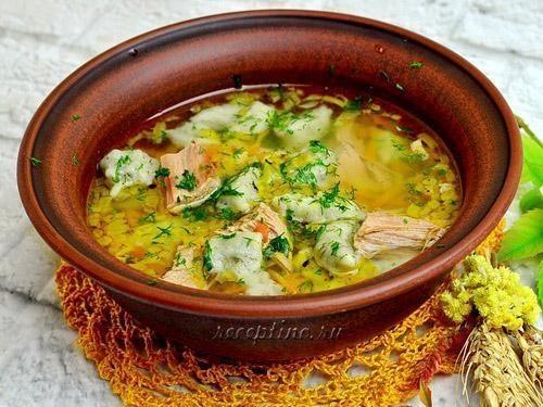Мясной суп с галушками - рецепт с фото