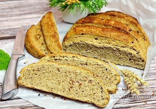 Пшенично-ржаной хлеб с семенами льна - рецепт с фото