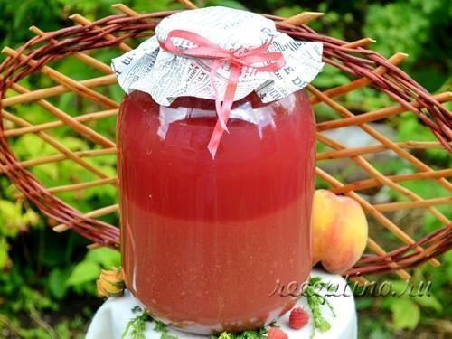 Морс из персиков и малины - рецепт приготовления с фото