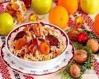 Рождественская кутья из риса с изюмом, медом, орехами - рецепт с фото