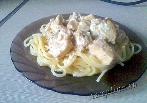 Спагетти с куриным филе под соусом - пошаговый рецепт с фото