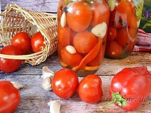 Маринованные помидоры с болгарским перцем - рецепт с фото