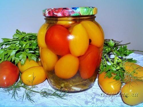 Маринованные помидоры на зиму - рецепт с фото