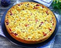 Песочный пирог со сливами