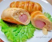 Сосиска с сыром в тесте - пошаговый рецепт с фото