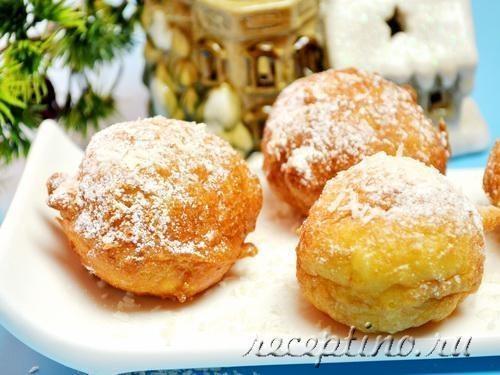 Творожные пончики с кокосовой стружкой (во фритюре) - пошаговый фоторецепт