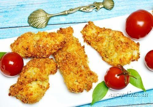 Рыбные наггетсы с сыром (в духовке) - рецепт с фото