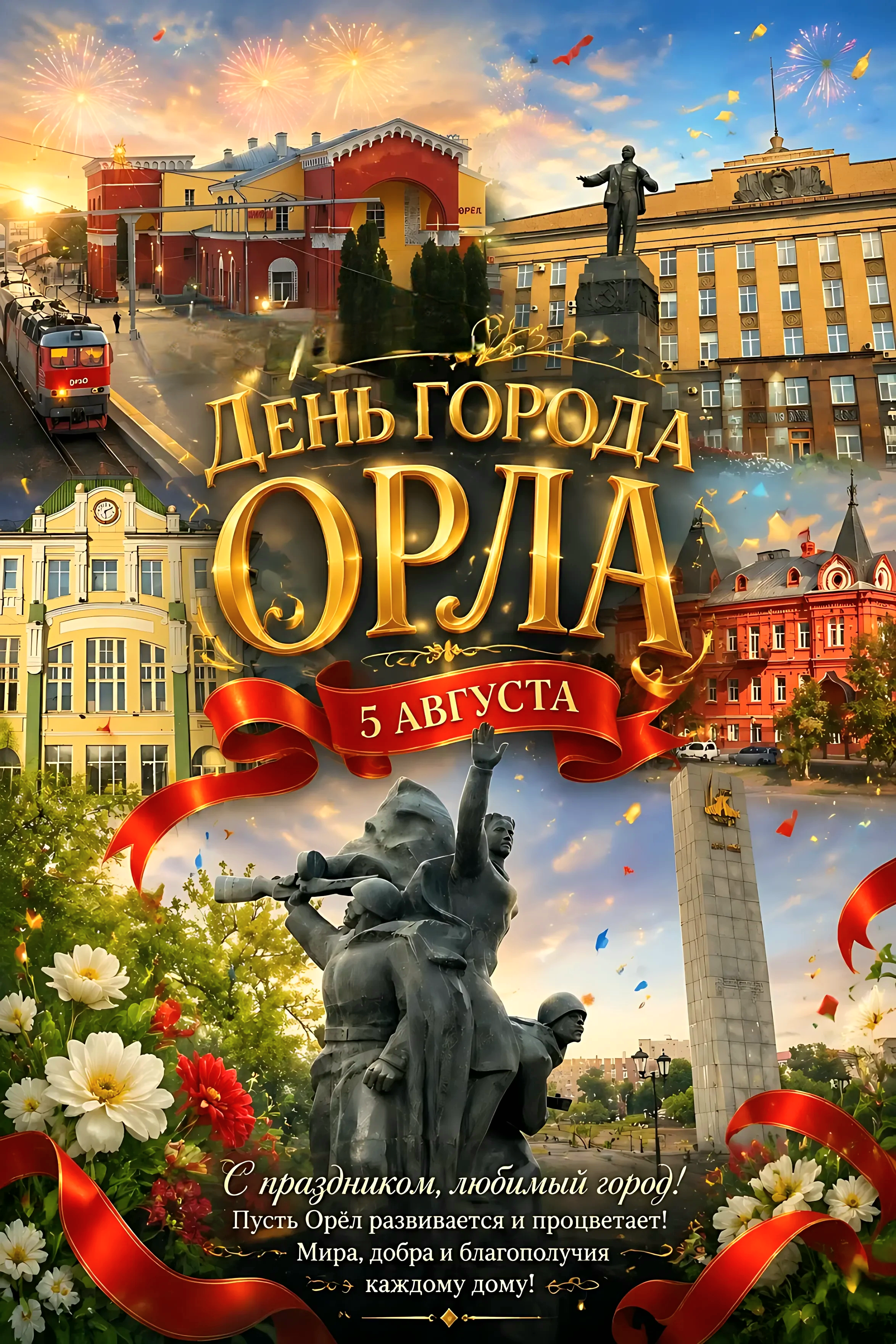 С днем города Орла, поздравление, 5 августа