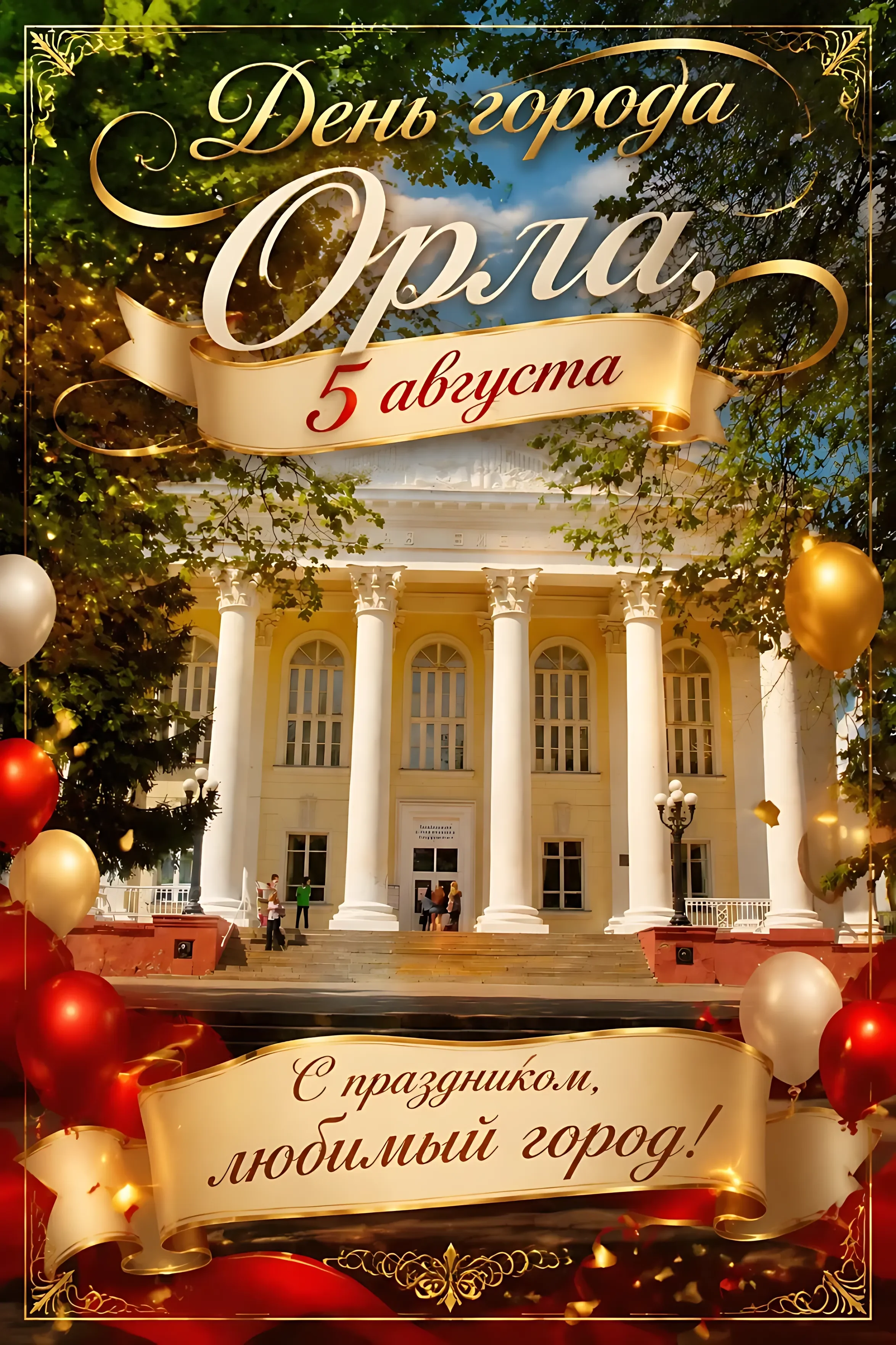 С днем города Орла, поздравление, 5 августа