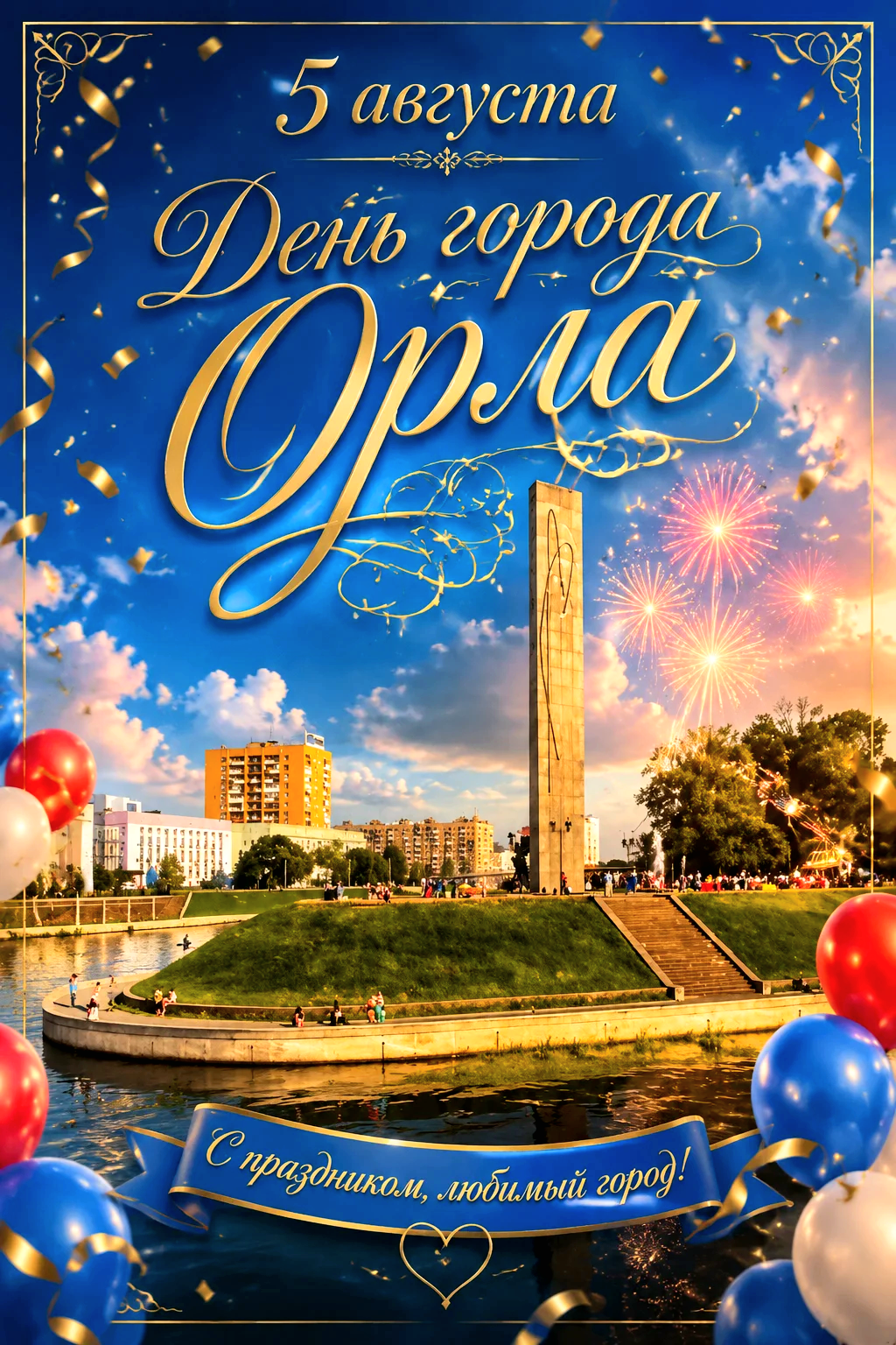 С днем города Орла, поздравление, 5 августа