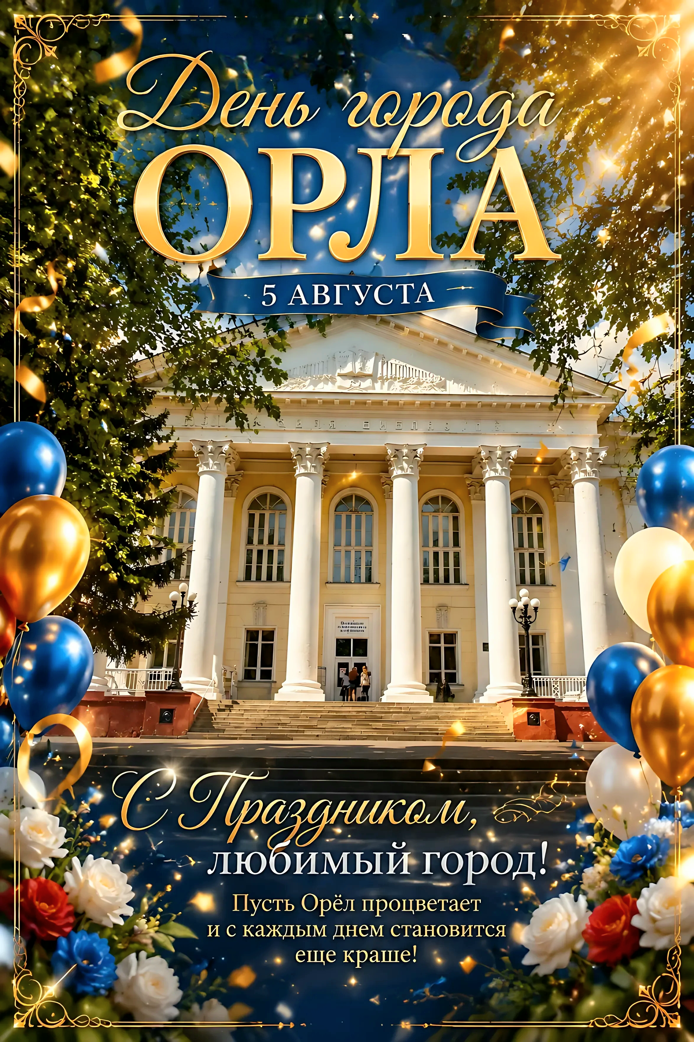С днем города Орла, поздравление, 5 августа