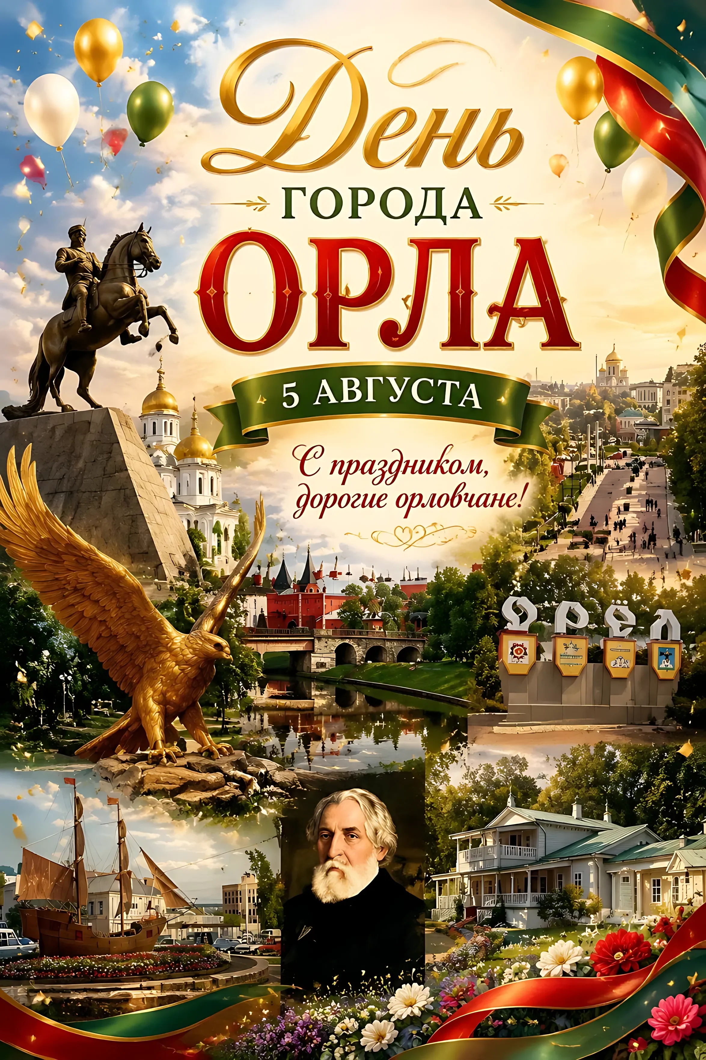 С днем города Орла, поздравление, 5 августа