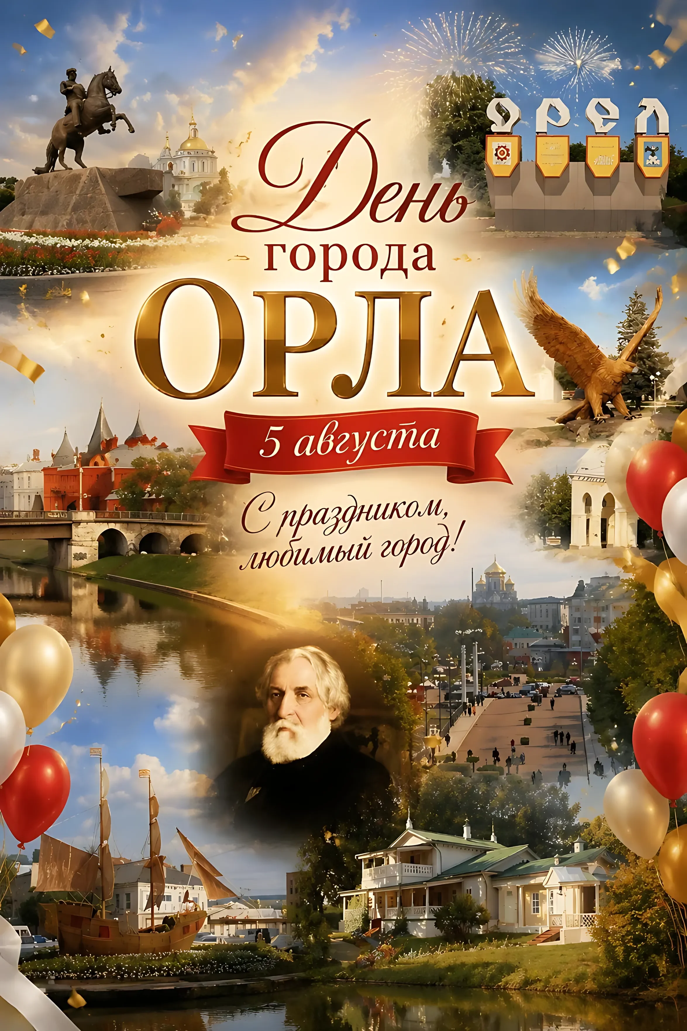 С днем города Орла, поздравление, 5 августа