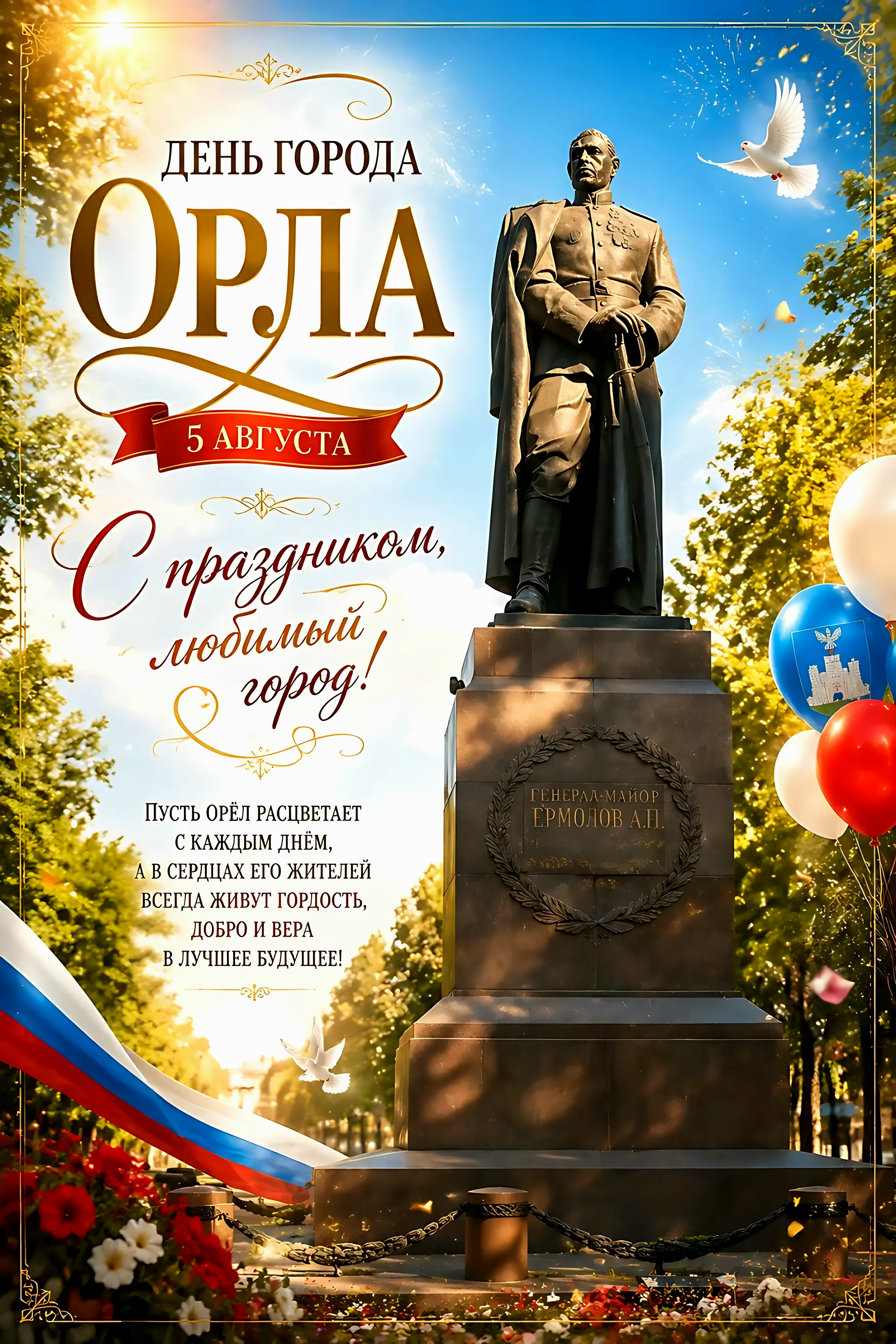 С днем города Орла, поздравление, 5 августа