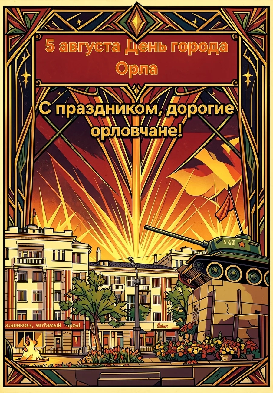 С днем города Орла, поздравление, 5 августа