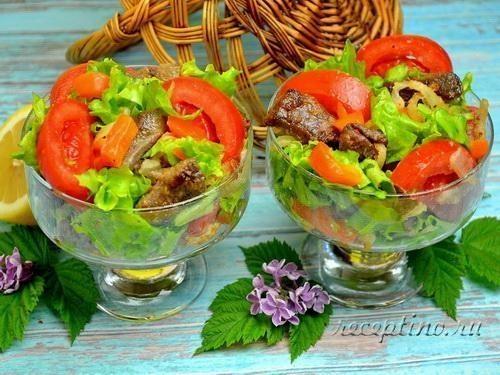 Салат с говяжьей печенью - пошаговый рецепт с фото