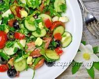 Салат овощной со шпинатом и яйцом - рецепт с фото 