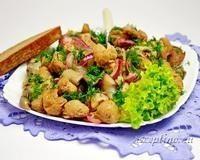 Салат из соевого гуляша с грибами вешенками - пошаговый рецепт с фото