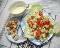 Салат Цезарь с пекинской капустой - рецепт с фото