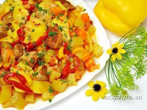 Овощное рагу с телятиной и кабачками - рецепт с фото