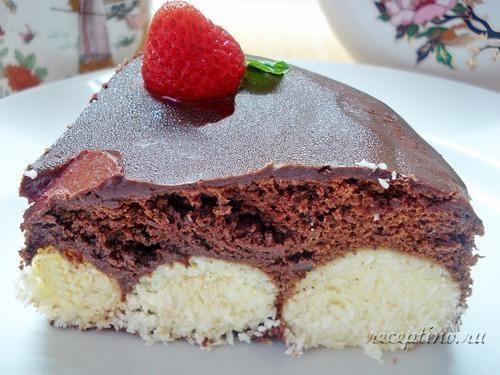 Бисквитный шоколадный торт. 