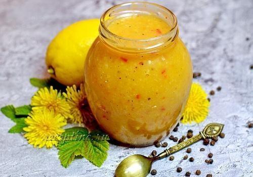 Острый густой джем (лайм, лимон, одуванчики, жгучий перец) - рецепт с фото