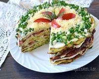 Закусочный торт из кабачков - пошаговый рецепт с фото