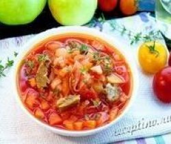Борщ с яблоком и тимьяном