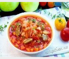 Борщ с яблоком и тимьяном