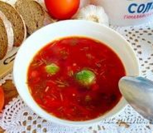 Борщ с брюссельской капустой